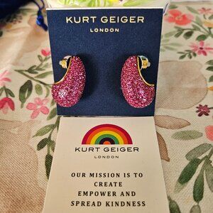 Kurt Geiger Rhinestone Hoop Earrings